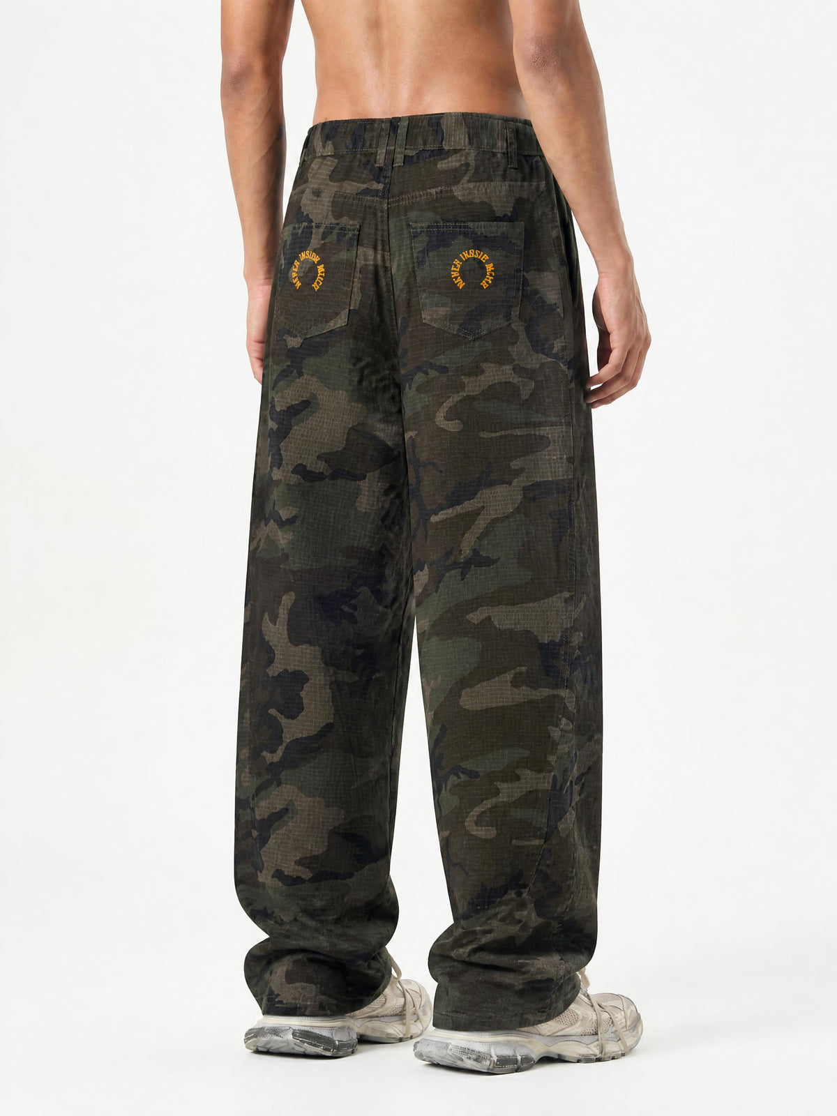 NIM Camo Barrel Leg Cargo Pants